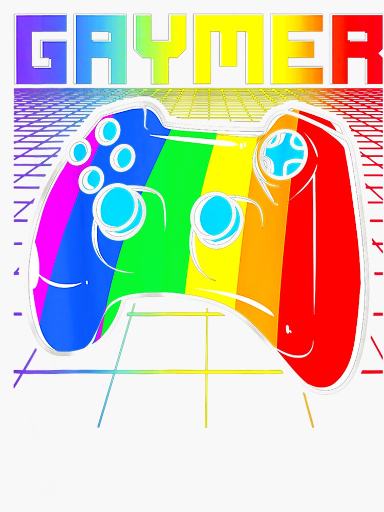 Gaymer Gay Gamer Pride Month Lgbt Rainbow Funny Sticker By