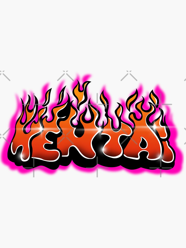 Grafity Fire Hentai Sticker For Sale By LaraCana Redbubble