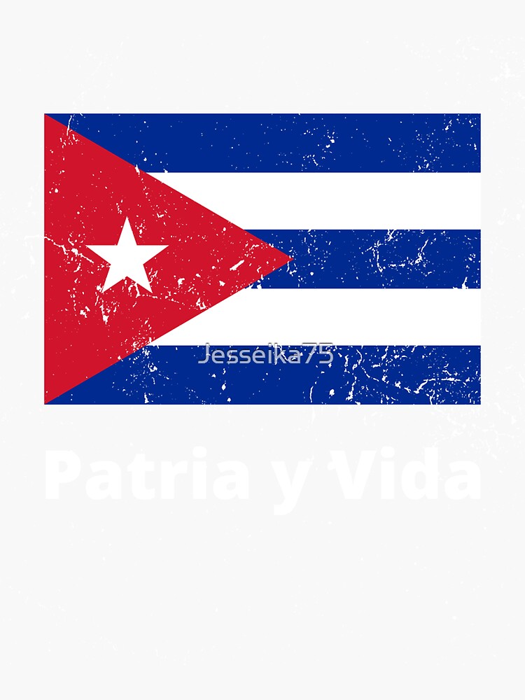 Cuba Patria Y Vida Cuban Flag Sticker For Sale By Jesseika75 Redbubble