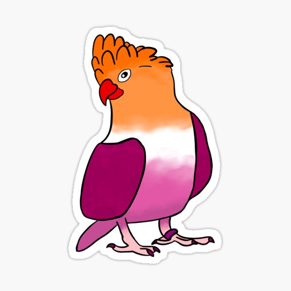 Pride Parrot Lesbian Galah Cockatoo Sticker For Sale By Lilywily