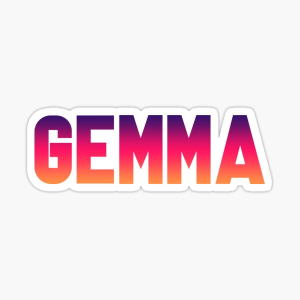 GEMMA Sticker By Odosolomopo Redbubble