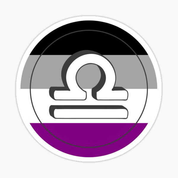Asexual Pride Flag Libra Zodiac Sign Birthday Gift For Ace Sticker For Sale By