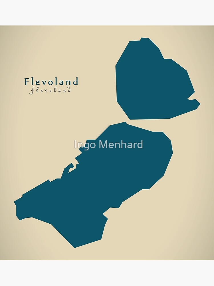 L Mina Fotogr Fica Mapa Moderno Mapa De La Provincia De Flevoland