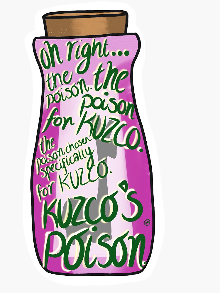 Kuzcos Poison Sticker For Sale By Becks Specs Redbubble