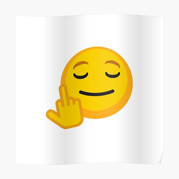 Fuck You Emoji Poster By Freshliving Redbubble