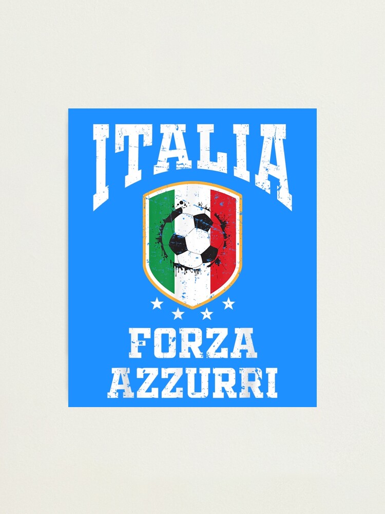 Lámina fotográfica Forza Azzurri Camiseta Fútbol 2021 2020 Selección