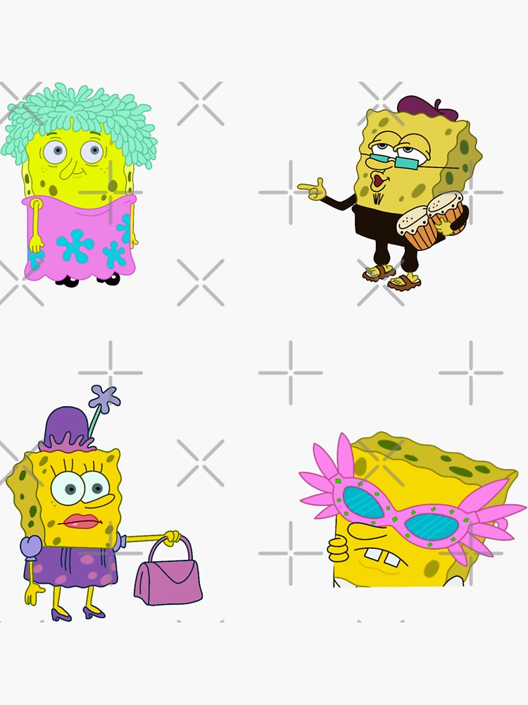 Spongebob Sticker Pack Sticker For Sale By Elizabethhpark Redbubble