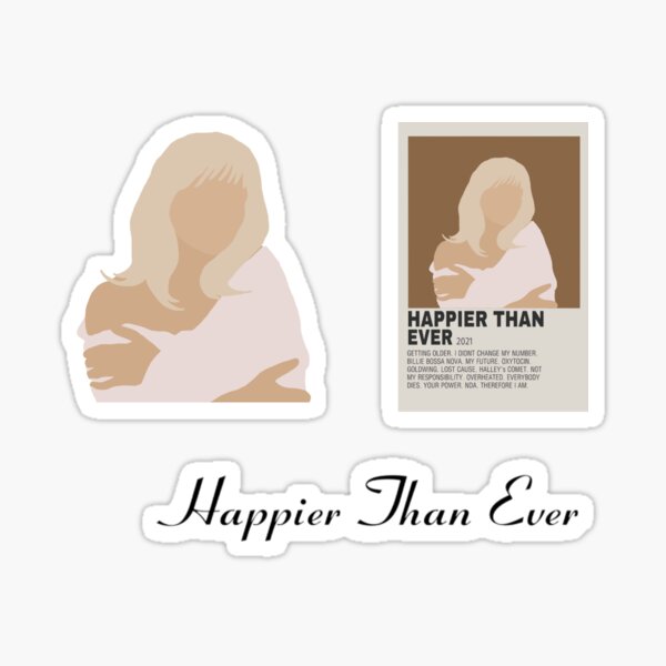 Happier Than Ever Pack Stickers Sticker By Annypozzi Redbubble