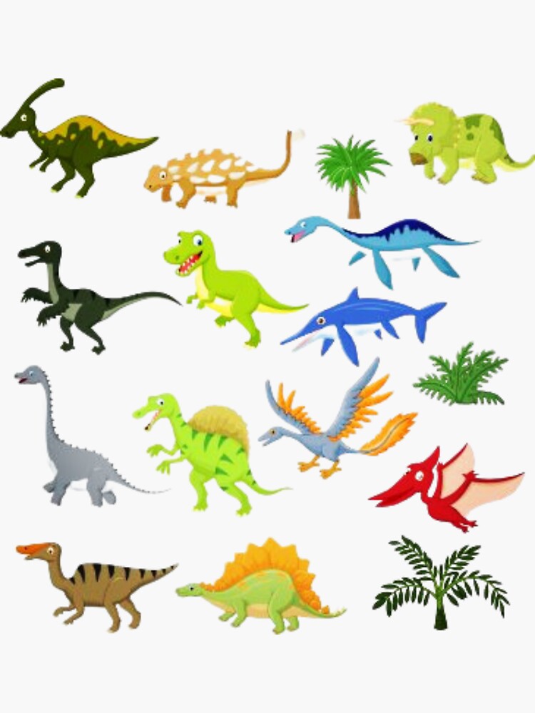 Dinosaur Sticker Pack Sticker For Sale By SREE24 Redbubble