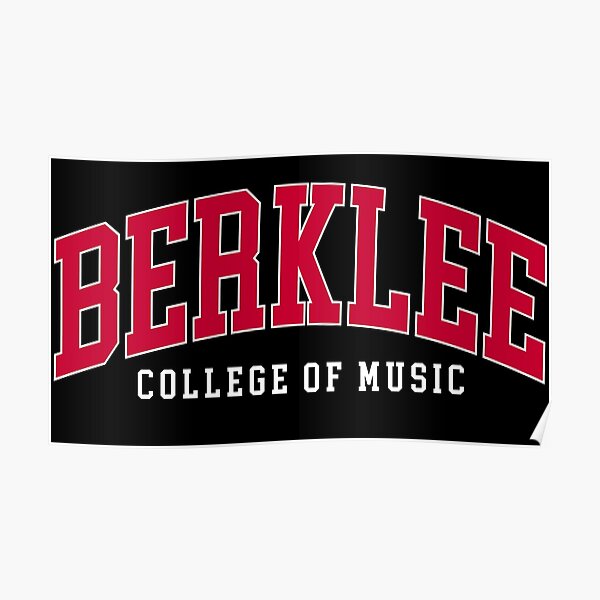 Berklee College Font Curved Poster By Scollegestuff Redbubble