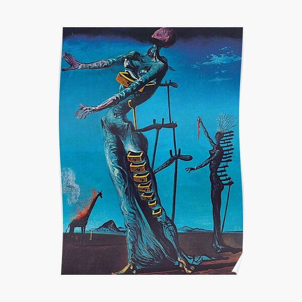 The Burning Giraffe 1937 By Salvador Dali Poster For Sale By