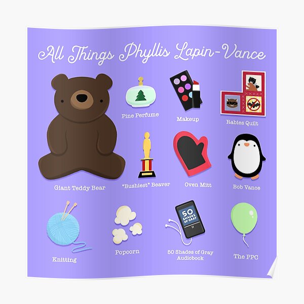 The Office All Things Phyllis Lapin Vance Poster For Sale By