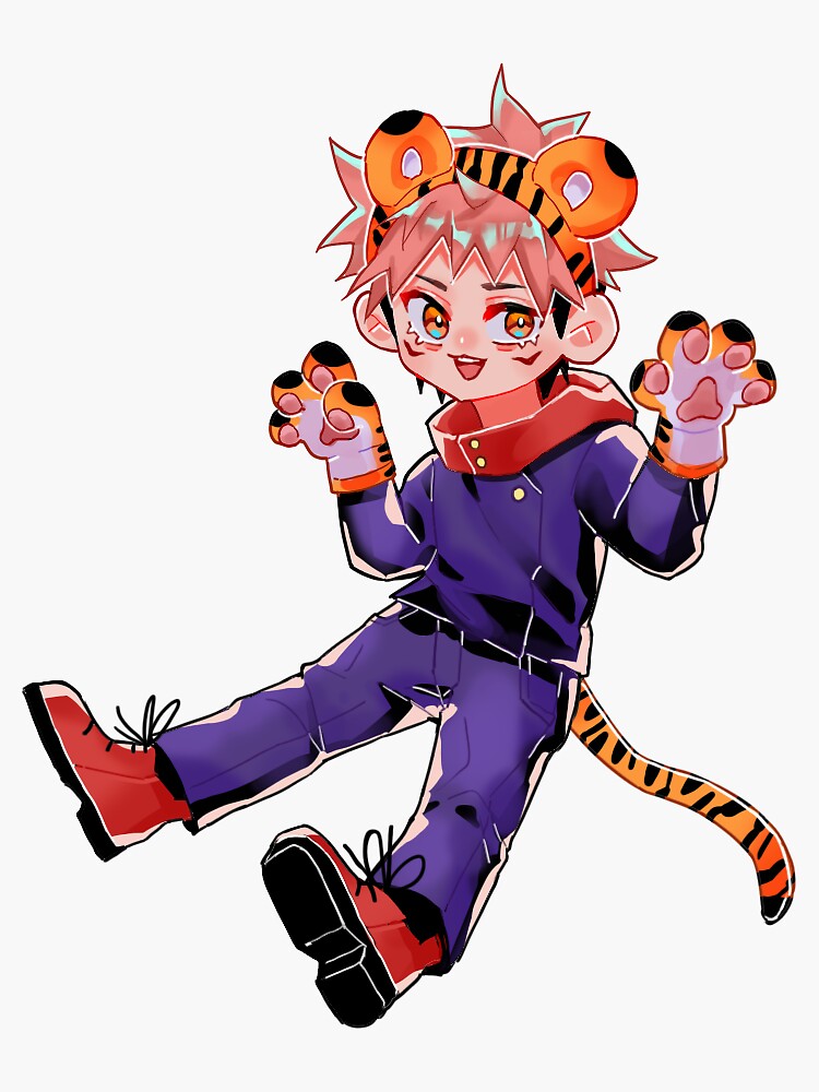 Jujutsu Kaisen Itadori Yuuji Sticker Tora Ver Sticker For Sale By