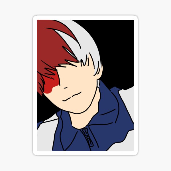 Shoto Todoroki Silhouette Sticker For Sale By Laneype Redbubble