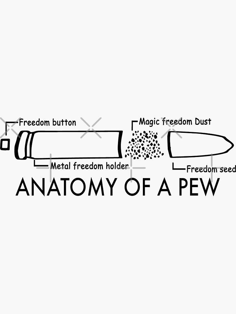 Anatomy Of A Pew Shirt Gun Rights Molon Labe Funny Pew Pew Life