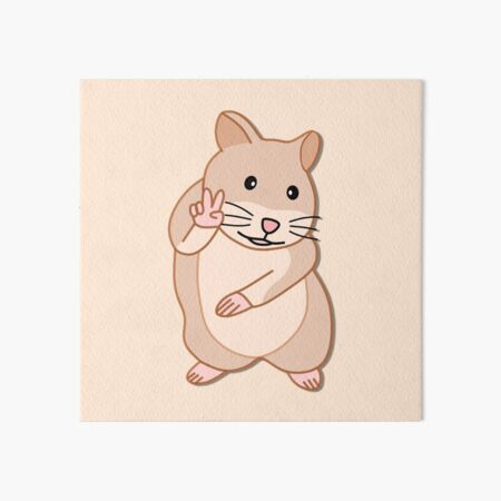 Hamster Peace Sign Meme Art Board Print By Zizouuu Redbubble