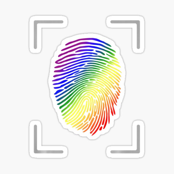 Lgbtq Rainbow Flag Fingerprint Gay Pride Month Lgbt Sticker For Sale