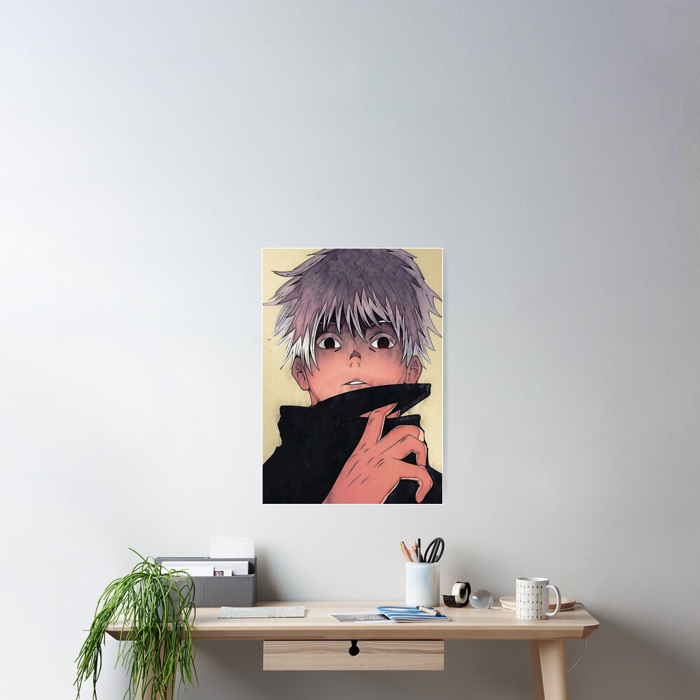 Poster Art De Satoru Gojo Affiche Yuji Itadori Jujutsu Kaisen