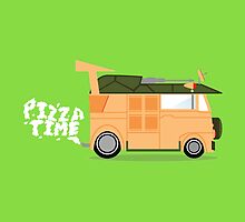 Pizza Time - Teenage Mutant Ninja Turtles Van by SlapdashJohnson