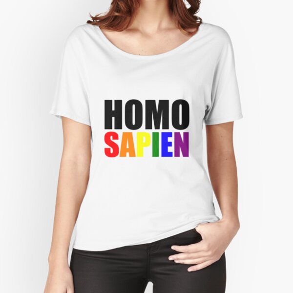 Homo Sapien Gay Pride Rainbow T Shirt By Bigbadbear Redbubble