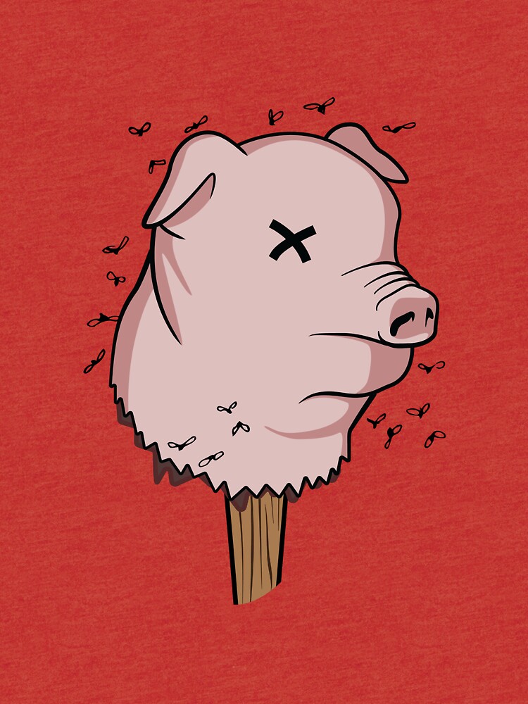 Lord Of The Flies Pig Head T Shirt By Gunru Redbubble