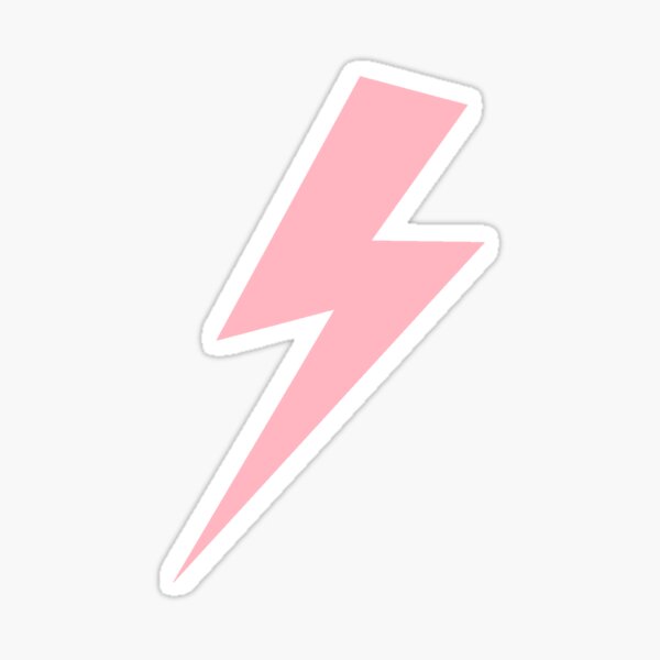 Light Pink Lightning Bolt Sticker For Sale By Funstudio Redbubble