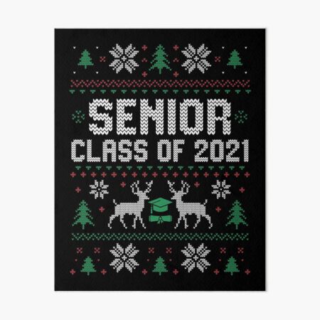 Lámina rígida Camisa de Navidad de la clase senior de 2021 camisa de