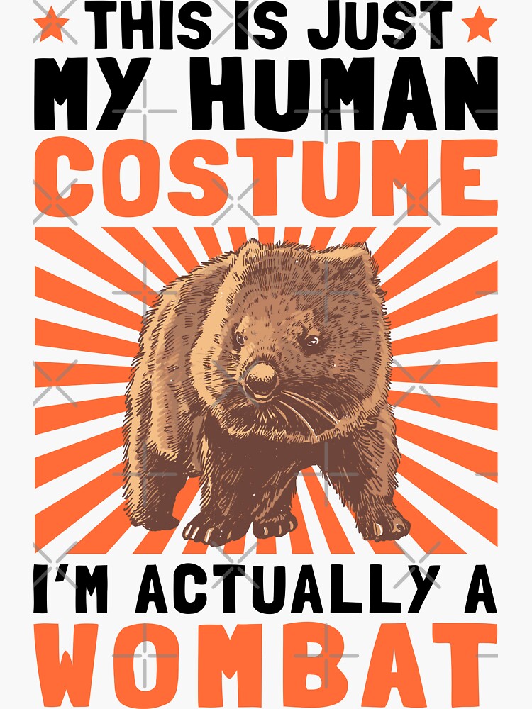 Wombat Costume Marsupial Australia Travel Gift Sticker For Sale By