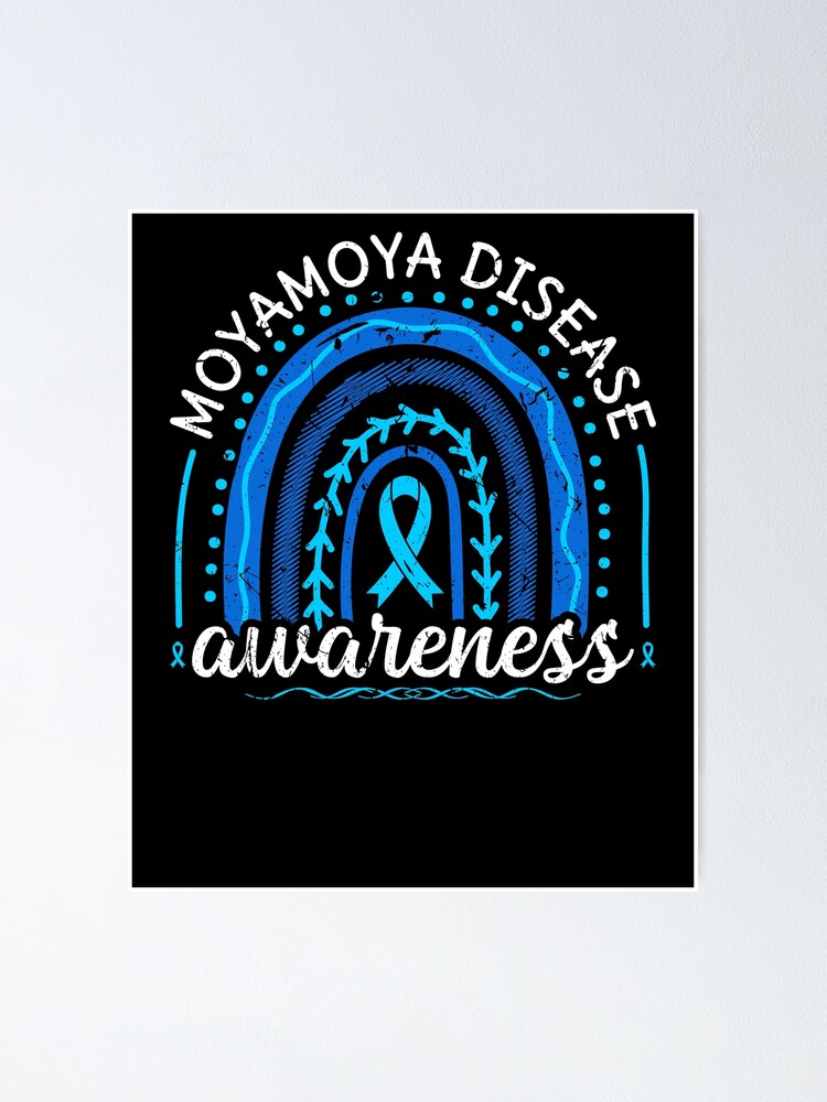 Moyamoya Disease Awareness Blue Ribbon Poster For Sale By Cameronryan