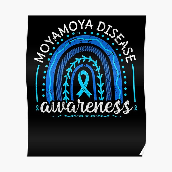 Moyamoya Disease Awareness Blue Ribbon Poster For Sale By Cameronryan