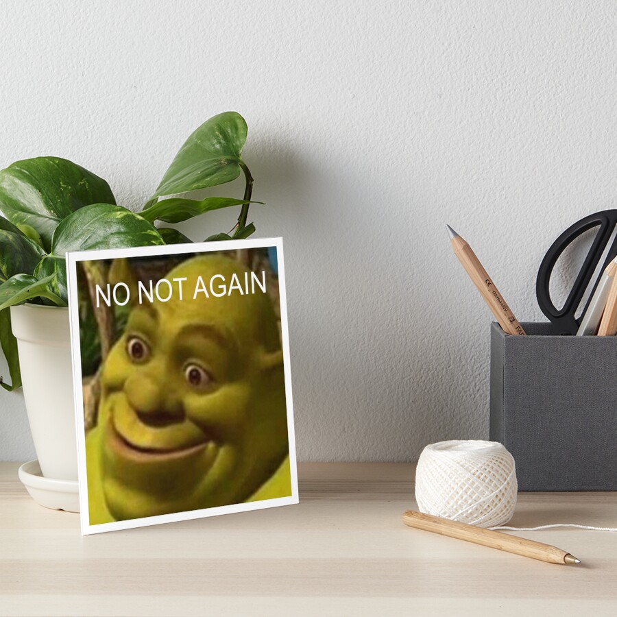 Shrek Meme Sticker Tiktok Art Board Print For Sale By Anoukt Redbubble