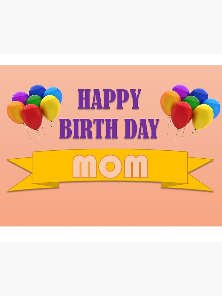 Happy Birthday Mom Poster For Sale By Jk Design Redbubble