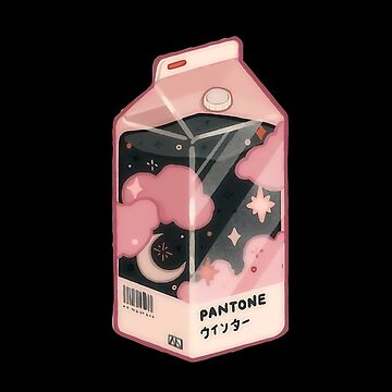 Pink Night Sky Kawaii Juice Box Aesthetic Art Print By Doomdude