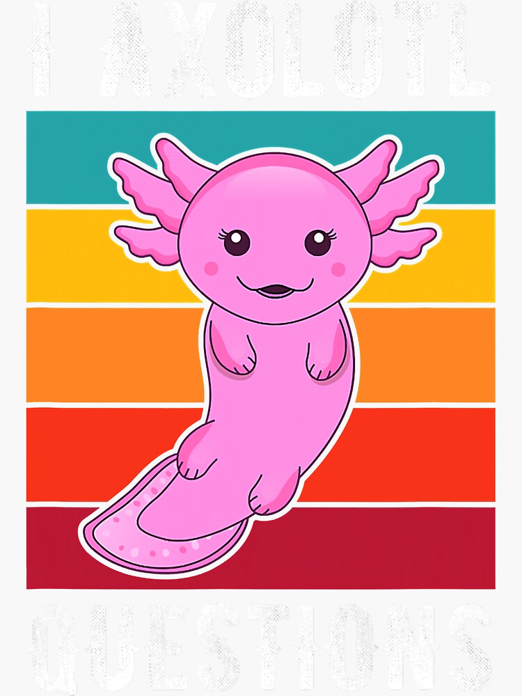 Pegatina Preguntas Sobre Axolotl De Ellennotaro Redbubble