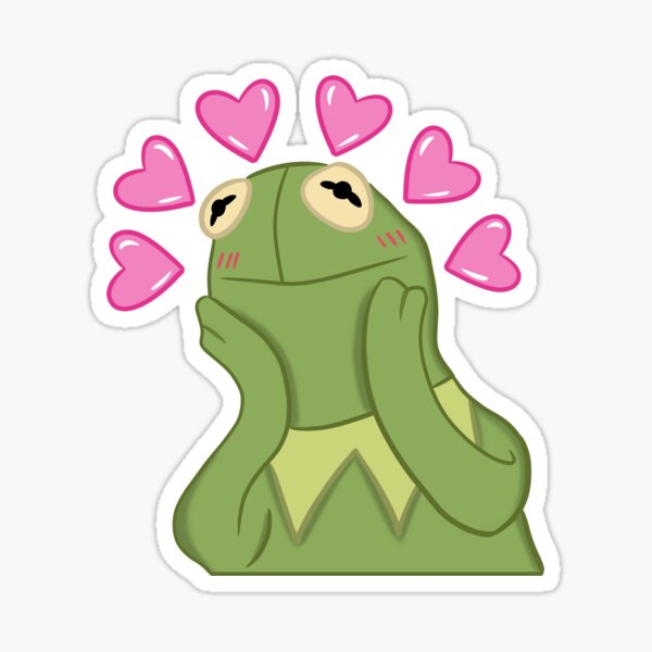 Kermit Heart Meme Sticker For Sale By Zizouuu Redbubble