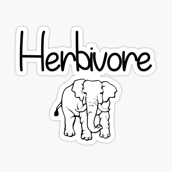 Herbivore Sticker For Sale By Toyotees Redbubble