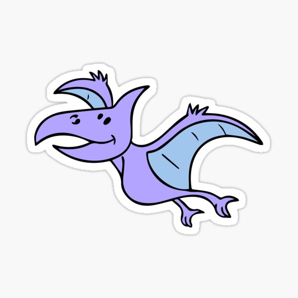 Mini Pterodactyl Cute Dino Sticker For Sale By Themadbrush Redbubble