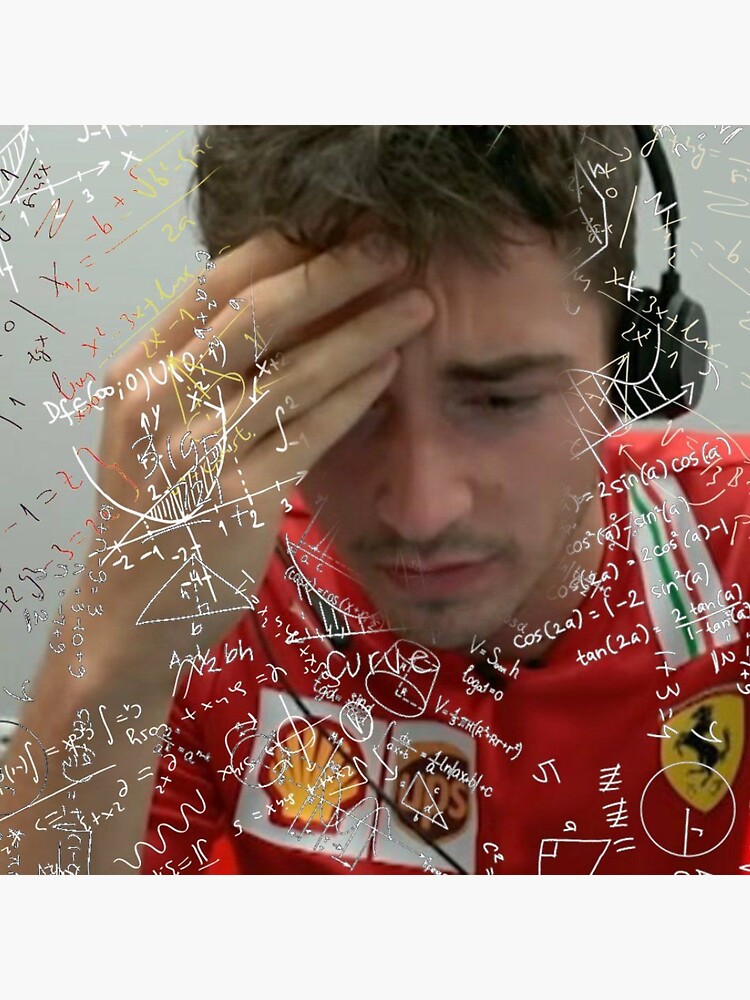 Charles Leclerc Formula One Reaction Meme Sticker For Sale By