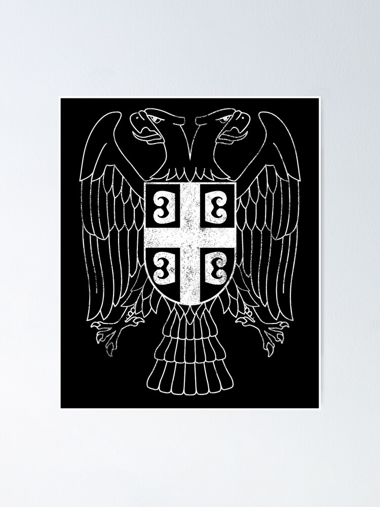 Serbian Eagle Coat Of Arms Poster For Sale By Mila Redbubble