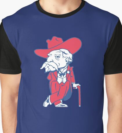 Ole Miss Rebels Colonel Reb Forever Navy Blue Oxford MS T-Shirt NCAA Smack M