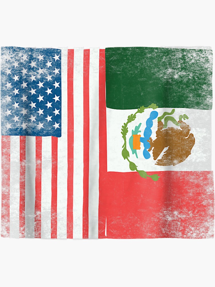 Mexican American Flag Pride Roots Sticker For Sale By Changela