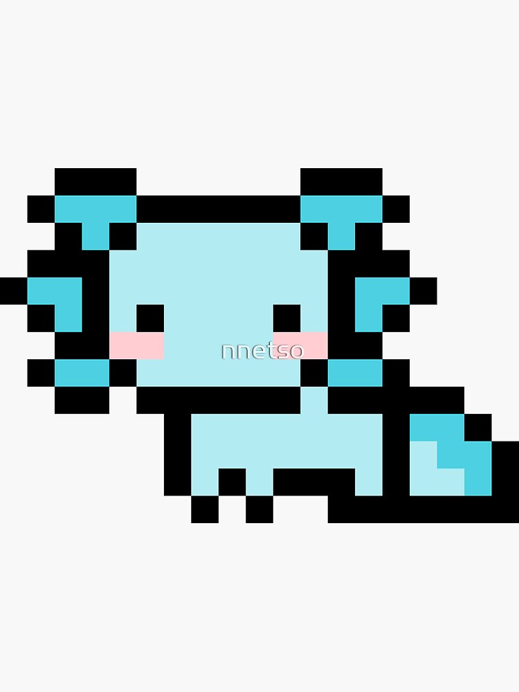 Pixel Art Axolotl Sticker For Sale By Nnetso Redbubble