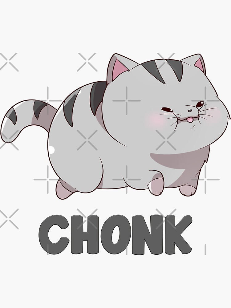 Chonk Cat Oh Lawd He Comin Sticker For Sale By Minipandasart