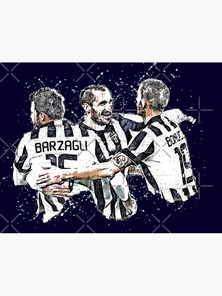 Juventus Trio Chiellini Bonucci And Barzagli Art Print For Sale By