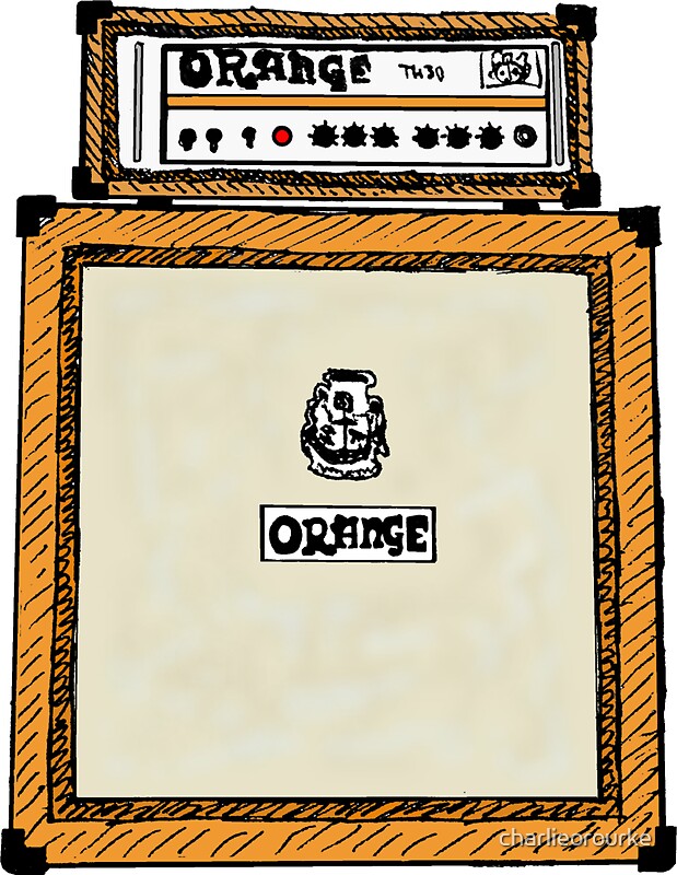 Orange Amp Stickers Redbubble
