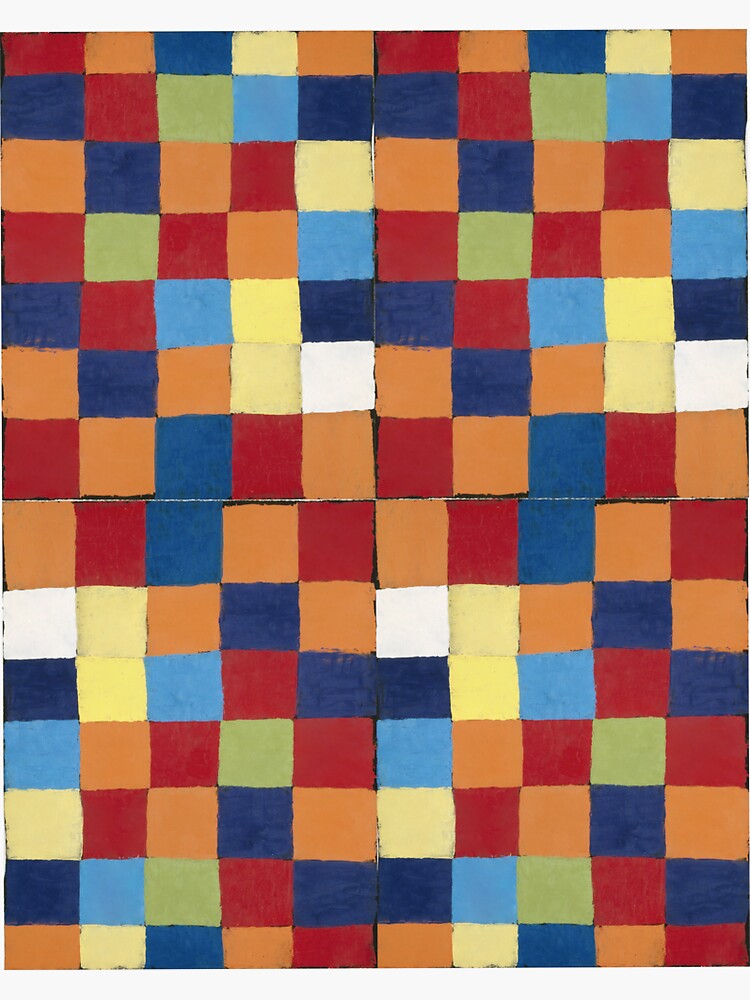 Qu Color Chart Painting By Paul Klee Sticker For Sale By