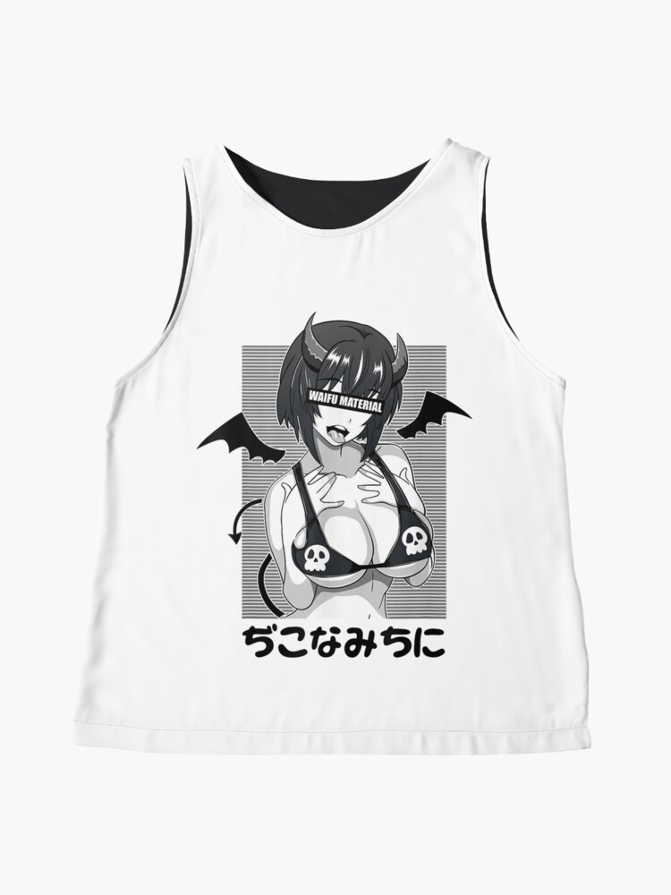 Ahegao Waifu Material Shirt Lewd Devil Anime Girl Cosplay Ahegao