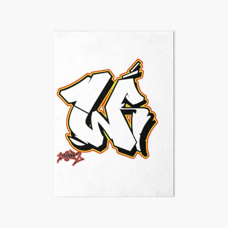 Letter W By Esone Urban Graffiti Street Style Art Board Print For