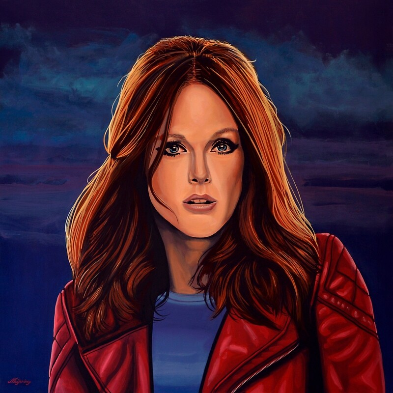 Julianne Moore Painting By PaulMeijering Redbubble