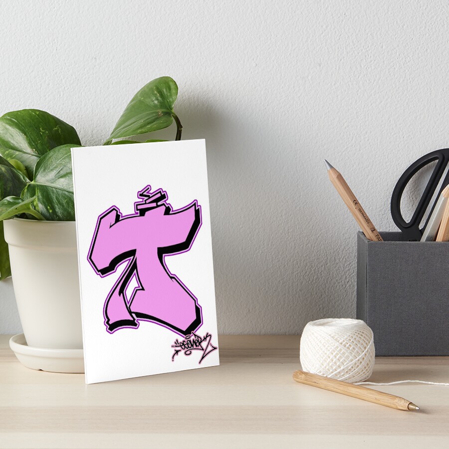 PINK T BY ESONE URBAN GRAFFITI STREET STYLE Art Board Print By